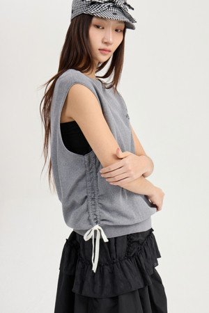 [Atelier] Back Chouette Knit Vest (melange gray)