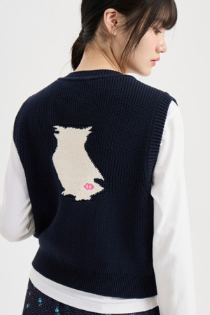 Back CHOUETTE Knit vest (dark navy)