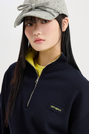 Half Zip-up Pullover (dark navy)