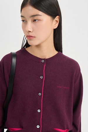 Round Neck Knit Cardigan