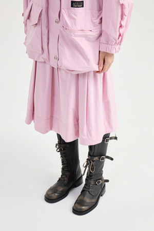 [Atelier] Tuck Banding Midi Skirt (pink)