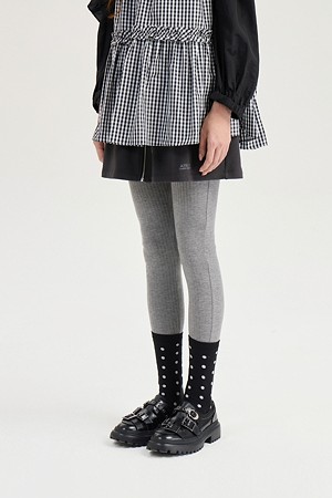 [Atelier] Layered Detail Leggings (dark grey)