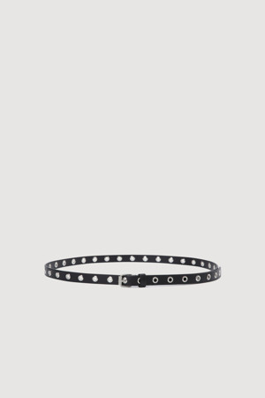 Chouetties by LUCKY CHOUETTE_Eyelet Slim Belt (black)