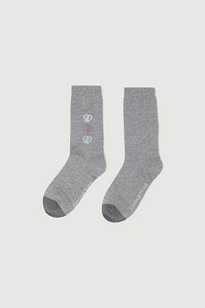 Chouetties by LUCKY CHOUETTE_Pretzel Socks(melange grey)