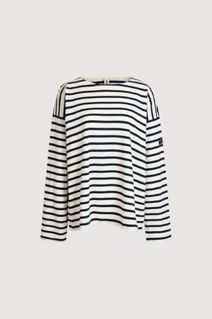 [Atelier] Back Chouette Stripe Long Sleeve T-Shirt (ivory)