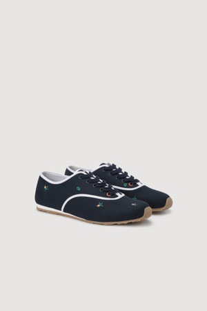 Embroidery Point Sneakers (dark navy)