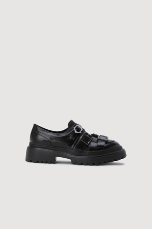 [Atelier] Buckle Decorated Loafers (black)