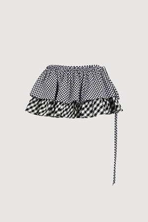 Check Tiered Layer Skirt (multi color)