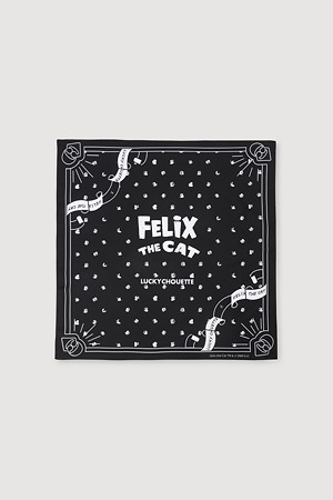 [FELIX X LUCKY CHOUETTE] Felix Printing Scarf (black)
