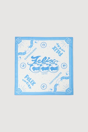 [FELIX X LUCKY CHOUETTE] Felix Printing Scarf (blue)