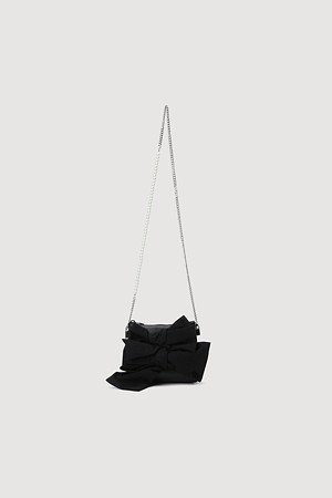 Pearl Chain Ribbon Bag (black)