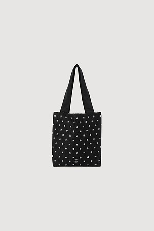 [FELIX X LUCKY CHOUETTE] Felix Graphic Point Canvas Bag (black)