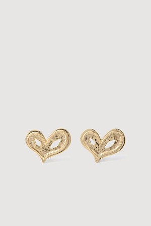 Heart Pendant Earrings(gold)