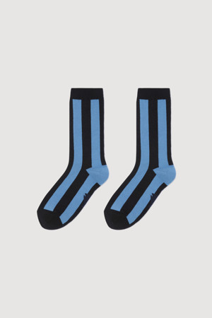 Vertical striped socks (blue)
