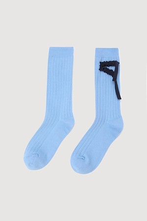 Ruffle Decorative Socks (blue)