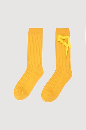 Ruffle Decorative Socks (mustard)