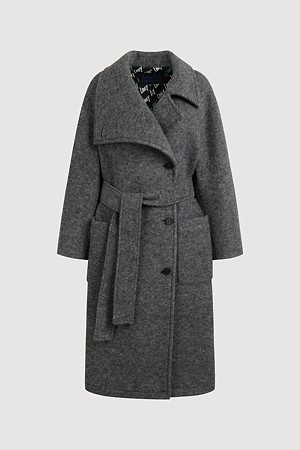 Belted Wool Long Coat