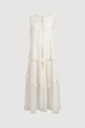 Ribbon Strap Sleeveless Lond Dress