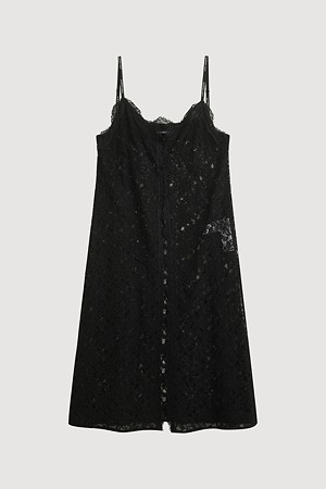 Embroidery Lace Slip Dress