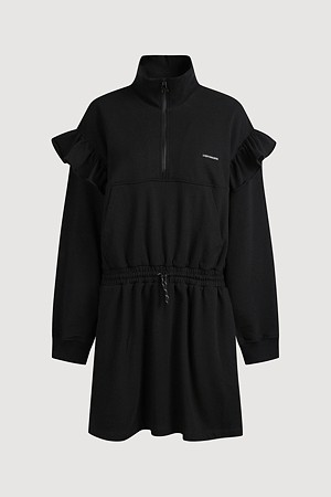 Band String Half Zip Dress