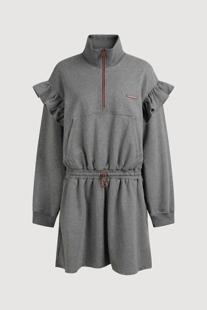 Band String Half Zip Dress