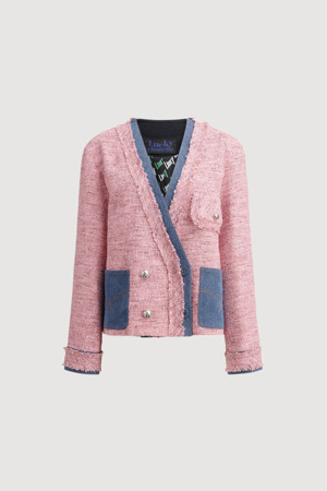 Tweed Collarless Jacket