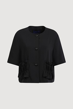 Frill Pocket Short Sleeve Jacket
