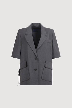 Out Pocket Short Sleeve Jacket