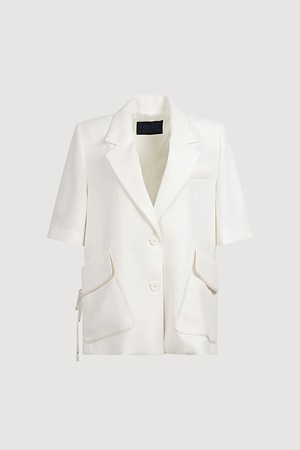 Out Pocket Short Sleeve Jacket