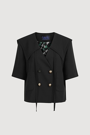 Sailor Collar Short Sleeve Jacket