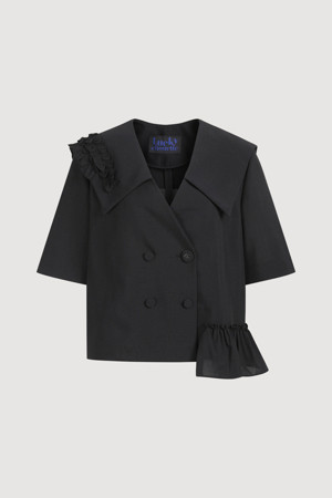 Sailor Collar Cropped Jacket