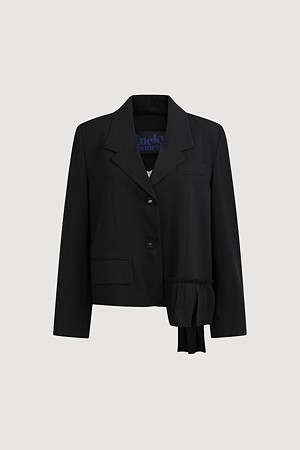 Fake Pocket Ruffle Point Jacket