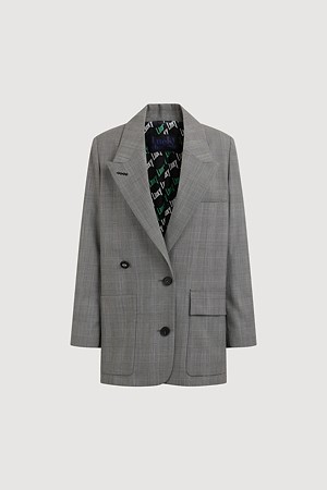 Tailored Over Fit Check Jacket