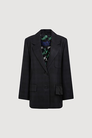 Front Check Pattern Tailored Jacket