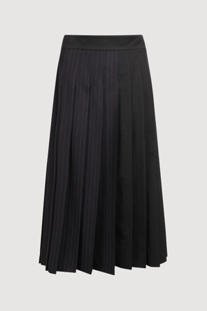 Stripe blend pleated Skirt
