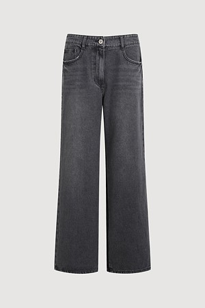 Back Banding Denim Pants
