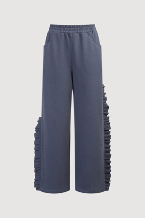 Ruffle line Jersey Banding Pants