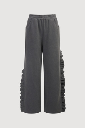 Ruffle line Jersey Banding Pants