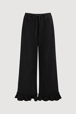 Hem Ruffle Banding Pants