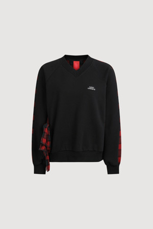 Wool Check Blend Sweatshirt 