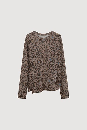 Leopard Pattern Long Sleeve T-Shirt
