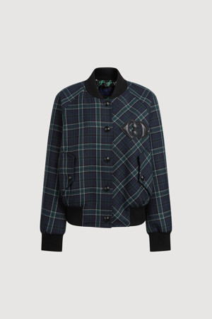 Check Raglan Blouson Jumper