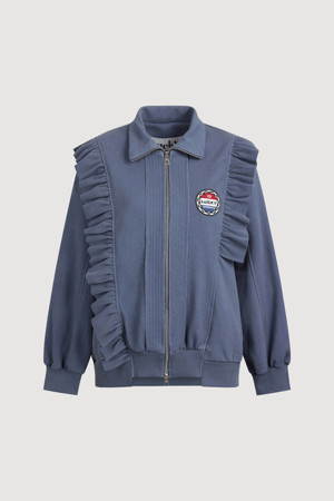 Ruffle Zip-up Jumper