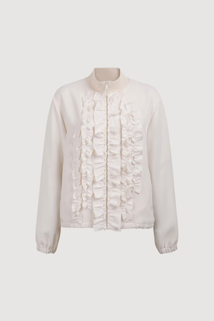 Ruffle Zip-up Jumper
