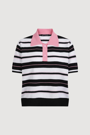 Multi Stripe Collar Knit Pullover 