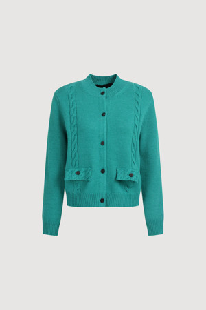 Back Point Wool Cardigan