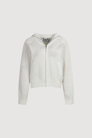 Crochet Sailor Collar Zip-up Cardigan