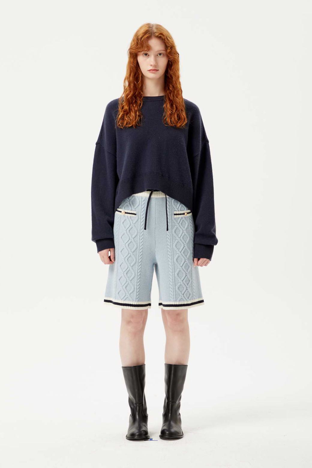 LE CASHMERE - 쇼트팬츠 - Cable Shorts