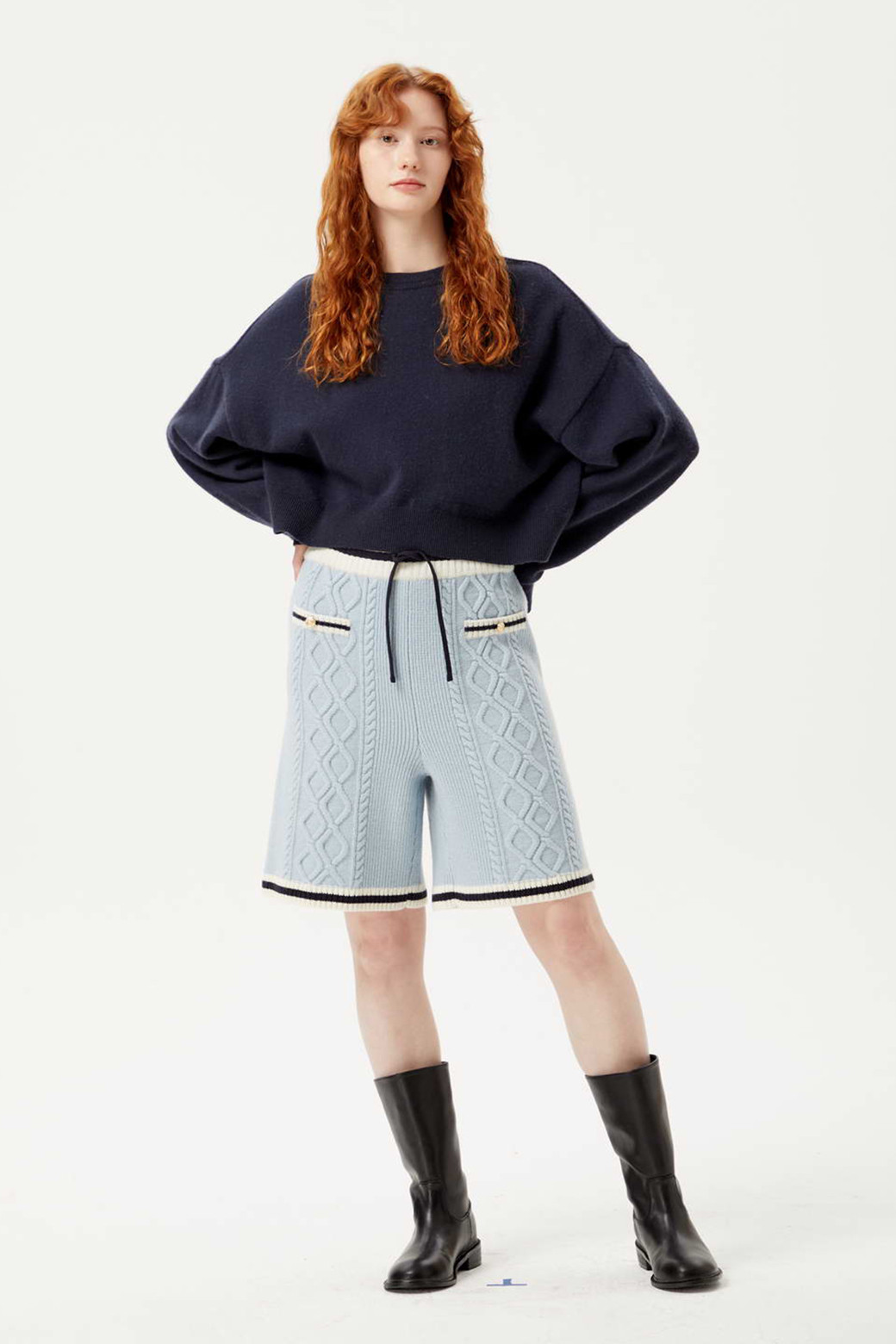 LE CASHMERE - 쇼트팬츠 - Cable Shorts