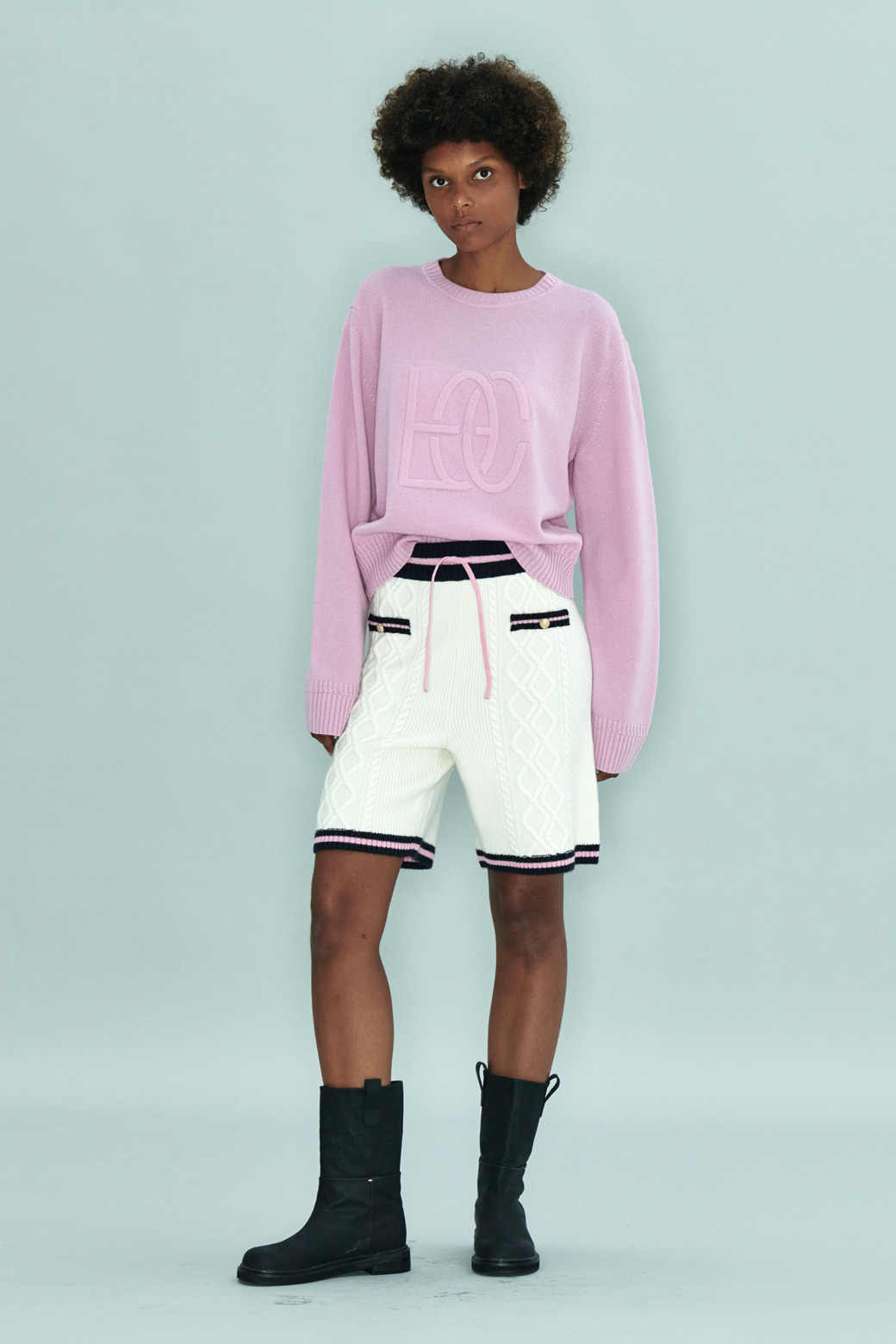 LE CASHMERE - 쇼트팬츠 - Cable Shorts